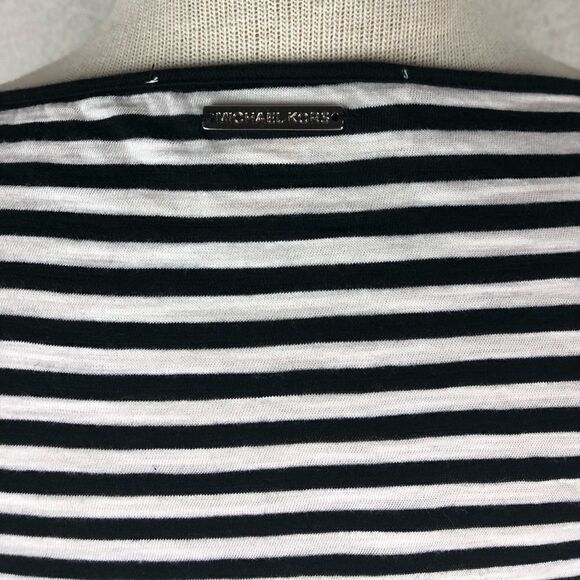 Michael Kors Black and White Striped Top Size S - Picture 6 of 8
